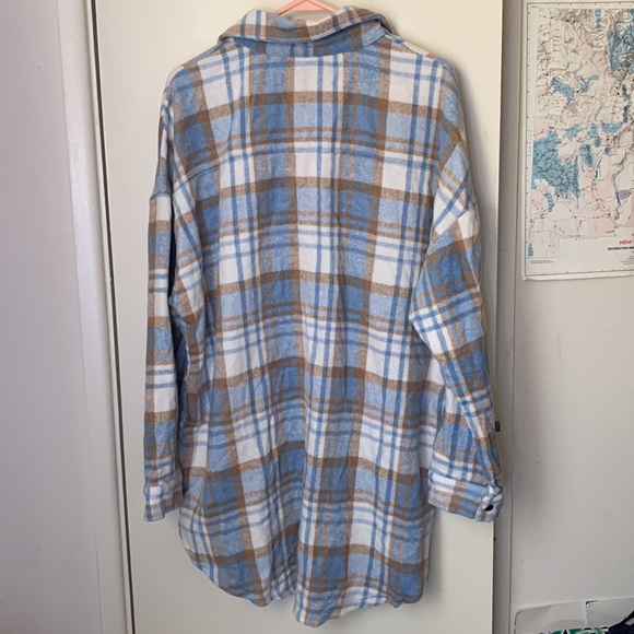 NWT, Plaid, Shacket XXL long sleeve button down perfect for fall - Picture 4 of 12